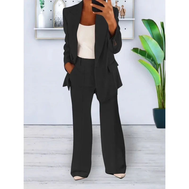 Kayla | Chic Formal Suit Set with Tailored Long Blazer for Women