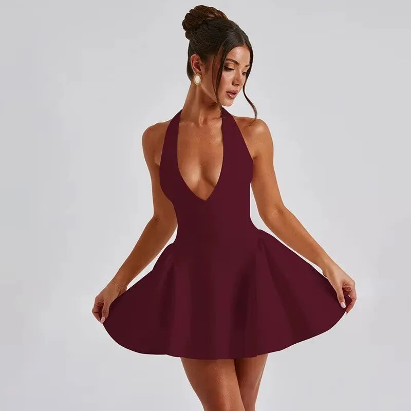 Kayla | Chic V-Neck Mini Dress
