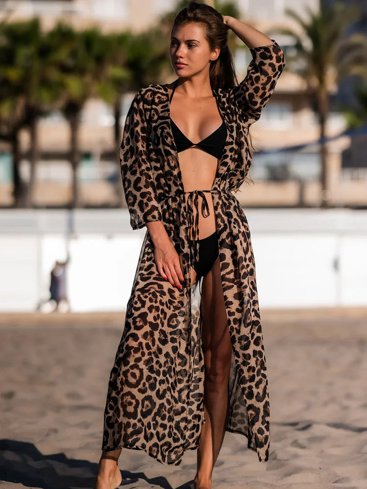 Annie | Leopard Print Beach Dress