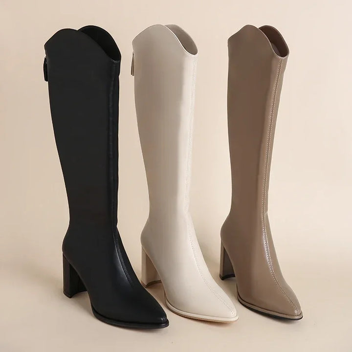 Claire | Women's Knee-High Heeled Boots