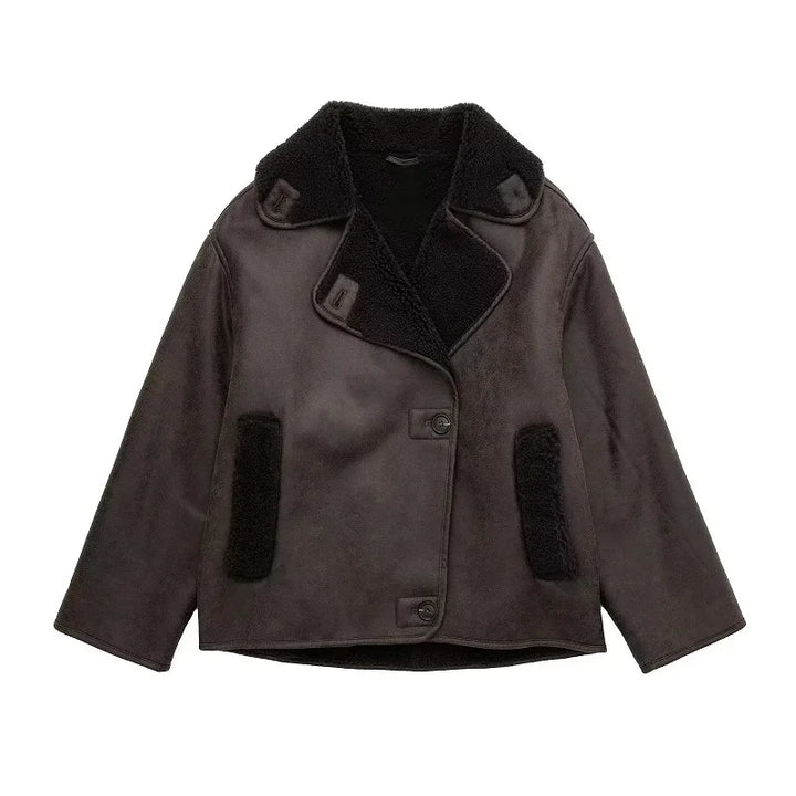 Hazel | Women's Shearling Aviator Jacket
