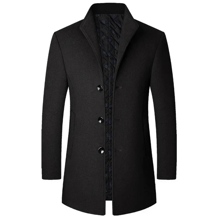 Mason | Men’s Sophisticated Long Overcoat With Buttons