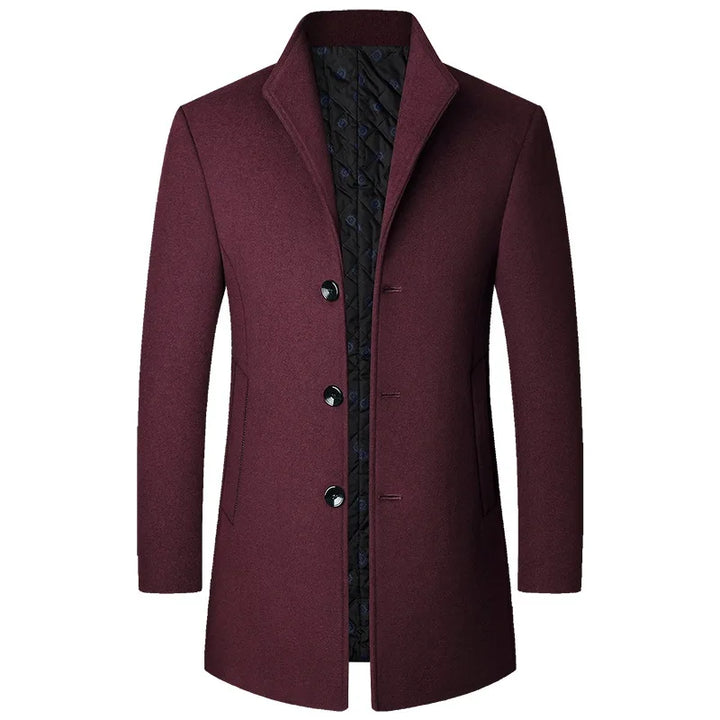 Mason | Men’s Sophisticated Long Overcoat With Buttons