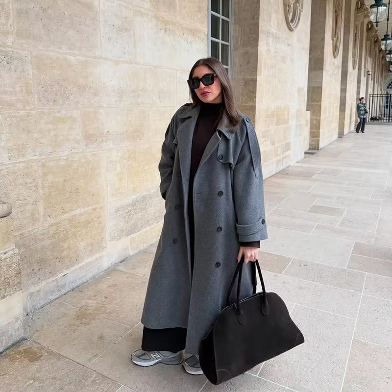 Clara | Winter Long Trench Wool Coat