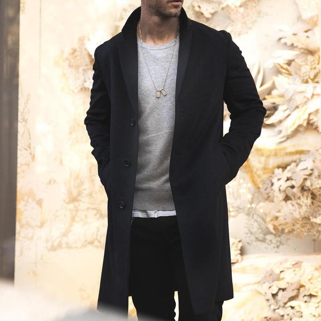 John | Men’s Classic Long Street Style Coat