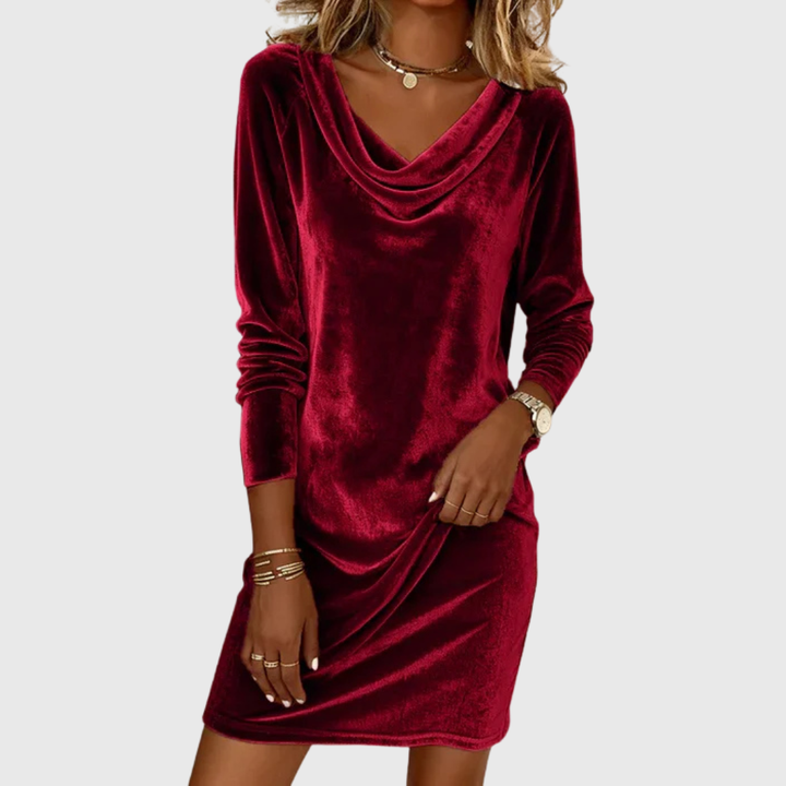 Maribel | Loose-Fit Velvet Dress