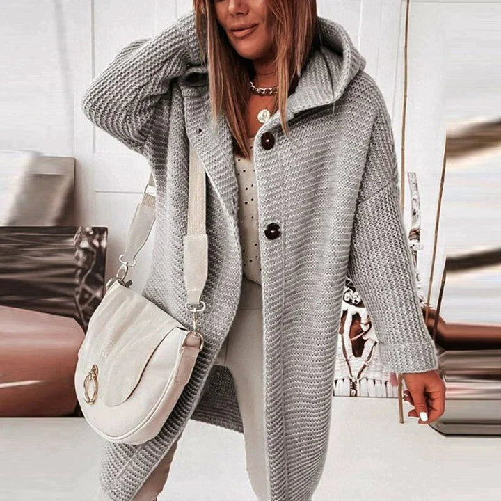 Audrey | Women’s Cozy Hooded Knit Cardigan Jacket
