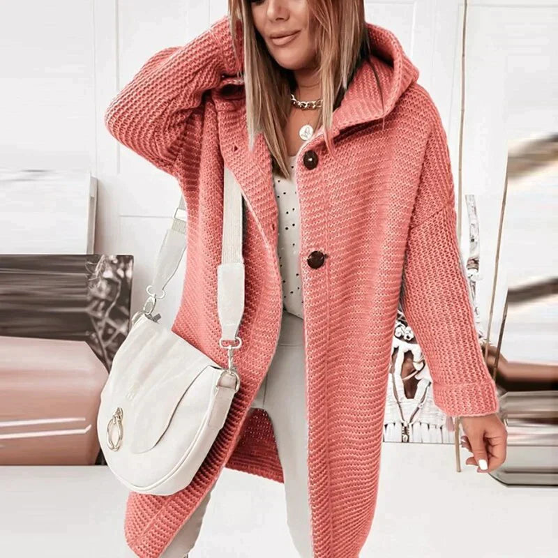 Audrey | Women’s Cozy Hooded Knit Cardigan Jacket