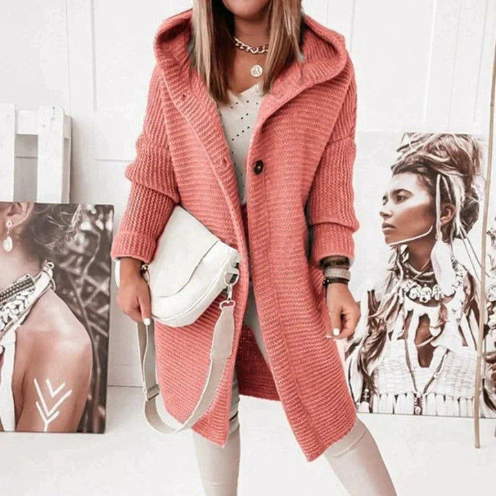 Audrey | Women’s Cozy Hooded Knit Cardigan Jacket