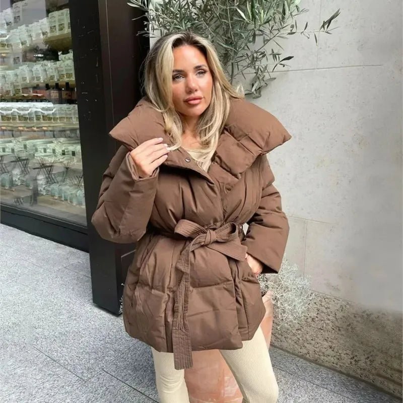 Brooklyn | Winter Belted Puffer Coat For Women