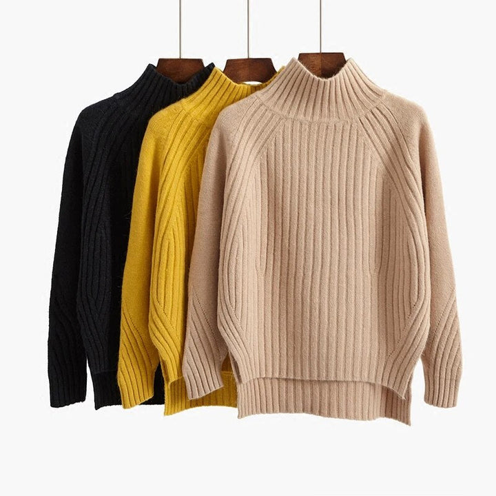 Caroline | Women’s Ribbed Knit Long Sleeve Sweater