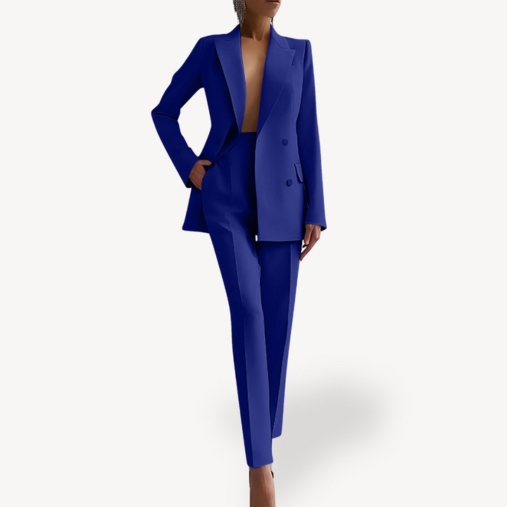 Fiona | Women’s Formal Tailored Suit Set with Long Blazer