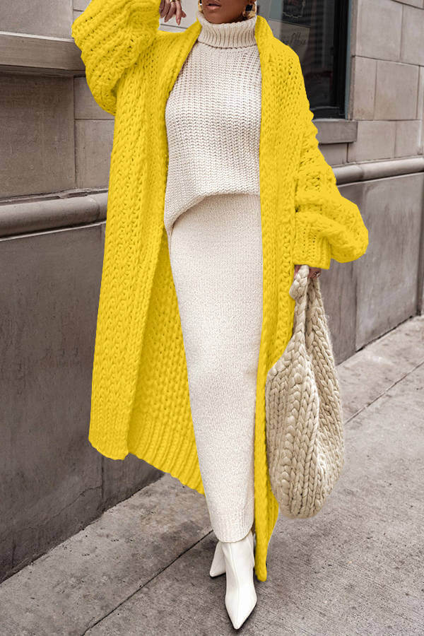 Ruby | Chic Winter Knit Set with Cardigan for Women