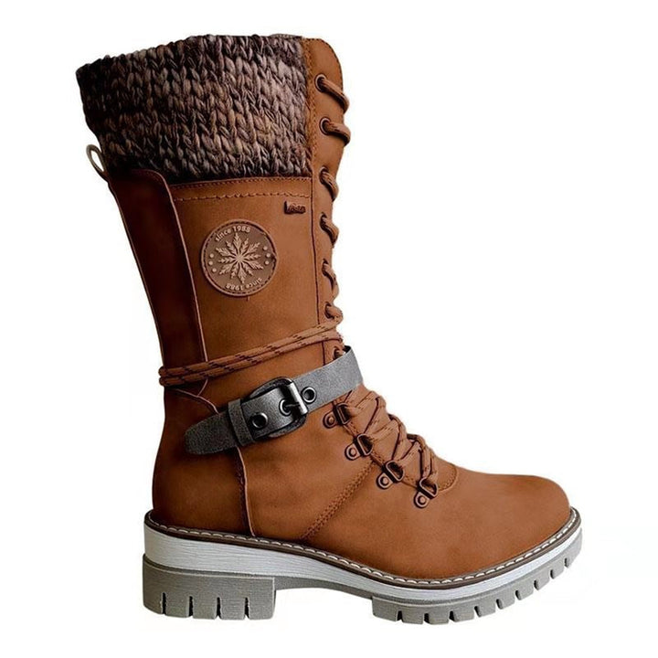 Brooklyn | Women’s Lace-Up Winter Boots with Knit Cuff