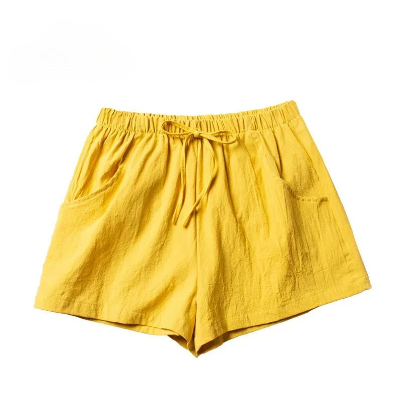 Eugenia | Solid Colour Elastic Waist Shorts