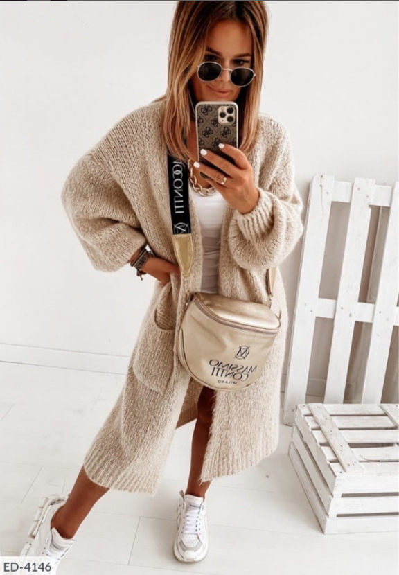 Jessica | Women’s Winter Cozy Long Open-Front Cardigan