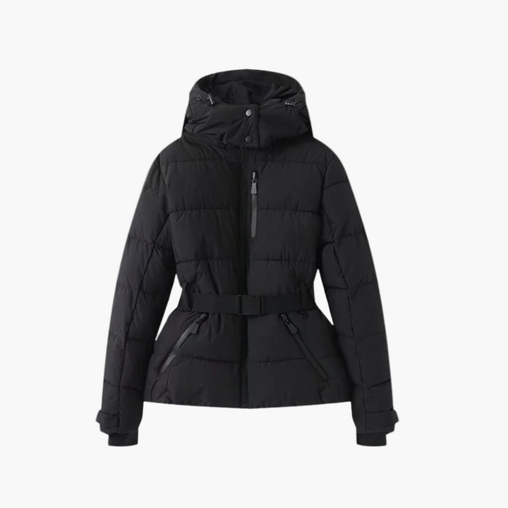 Nicole | Women’s Quilted Belted Winter Hooded Coat
