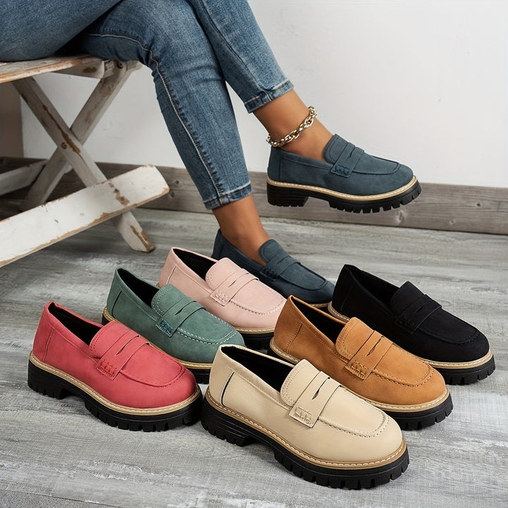 Tamsin | Chunky Sole Penny Loafers