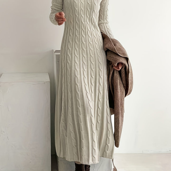 Evelyn | Cozy Cable-Knit Maxi Dress
