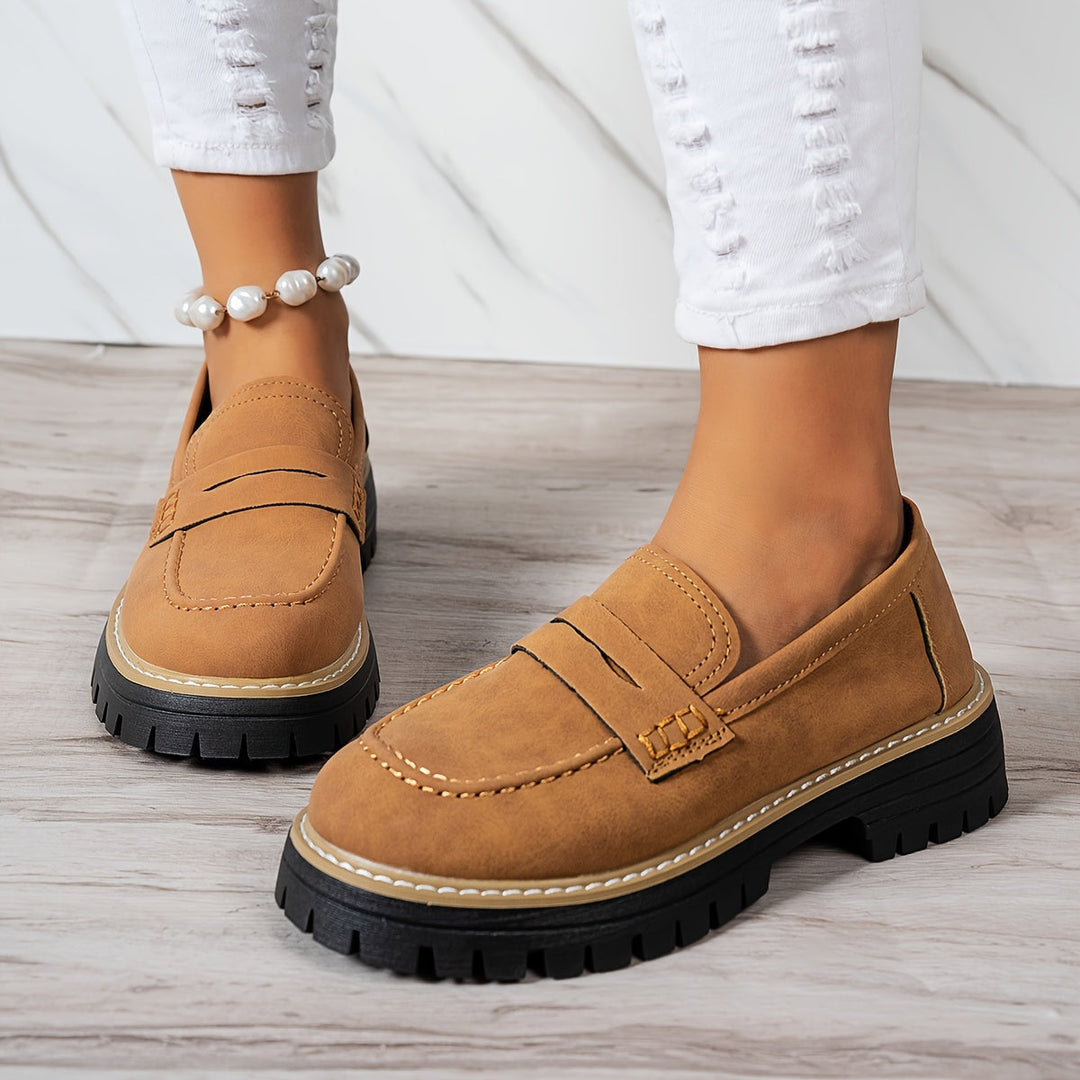 Tamsin | Chunky Sole Penny Loafers