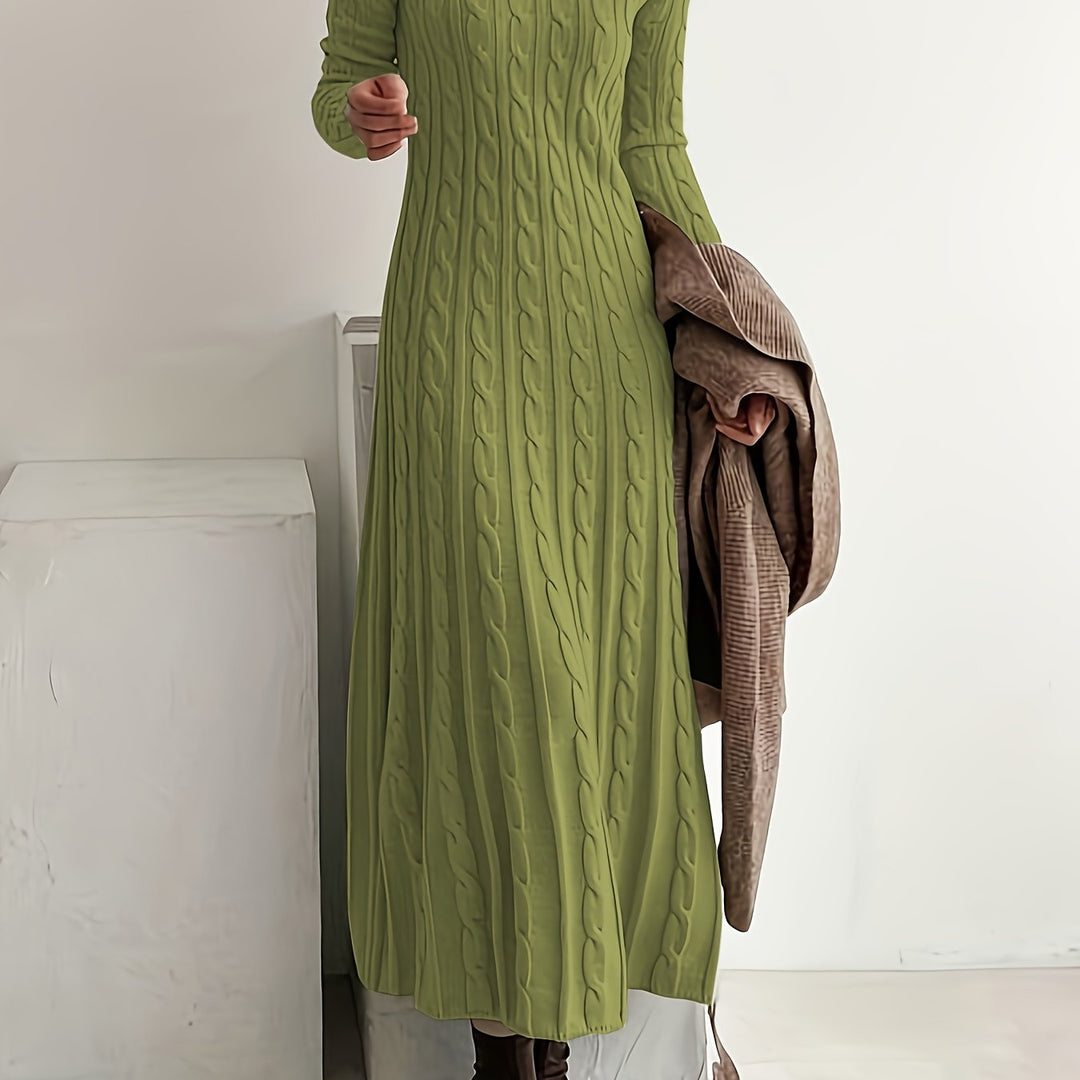Evelyn | Cozy Cable-Knit Maxi Dress