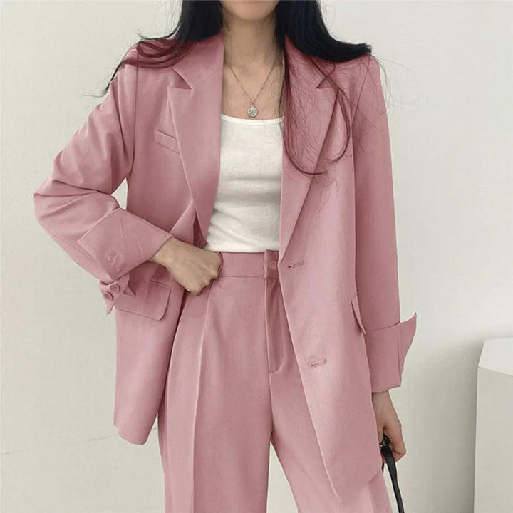 Hailey | Women’s Tailored Suit Set with Long Blazer