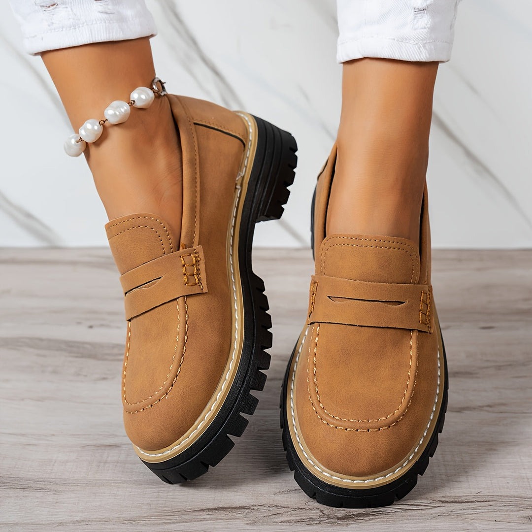 Tamsin | Chunky Sole Penny Loafers