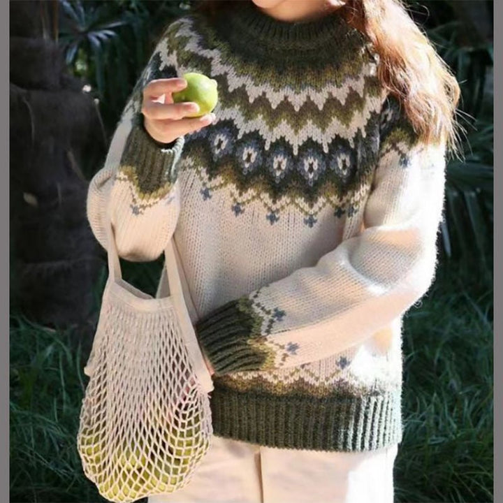 Dana | Women’s Winter Nordic Pattern Sweater