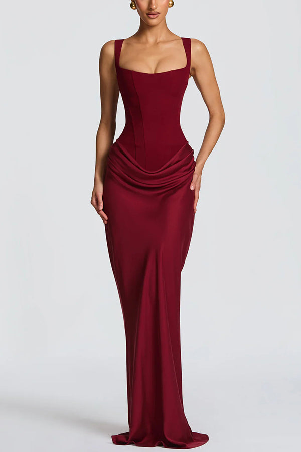 Leonor | Elegant Maxi Dress with Square Neckline