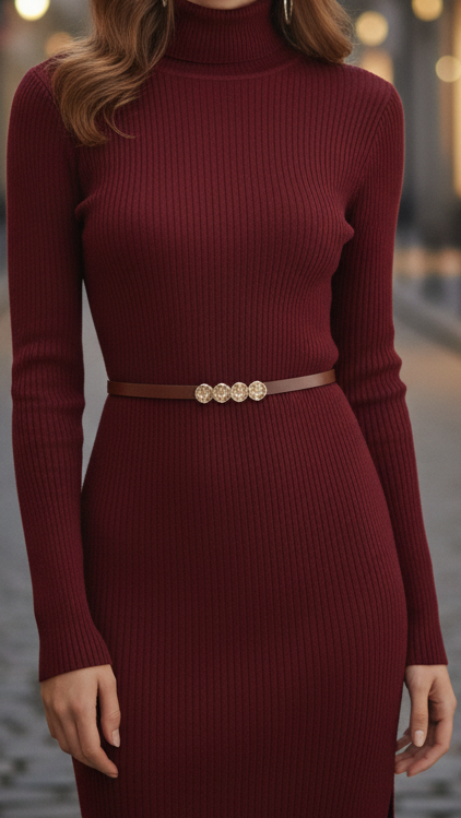 Grace | Winter Long Sleeve Midi Dress