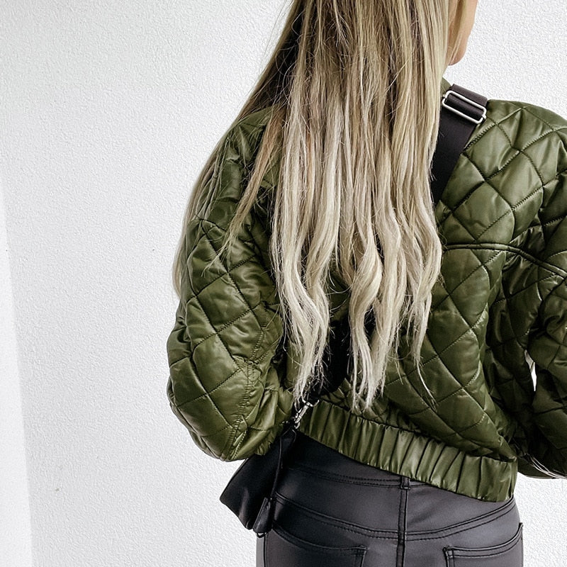 Sabrina | Women’s Quilted Short Zip-Up Bomber Jacket