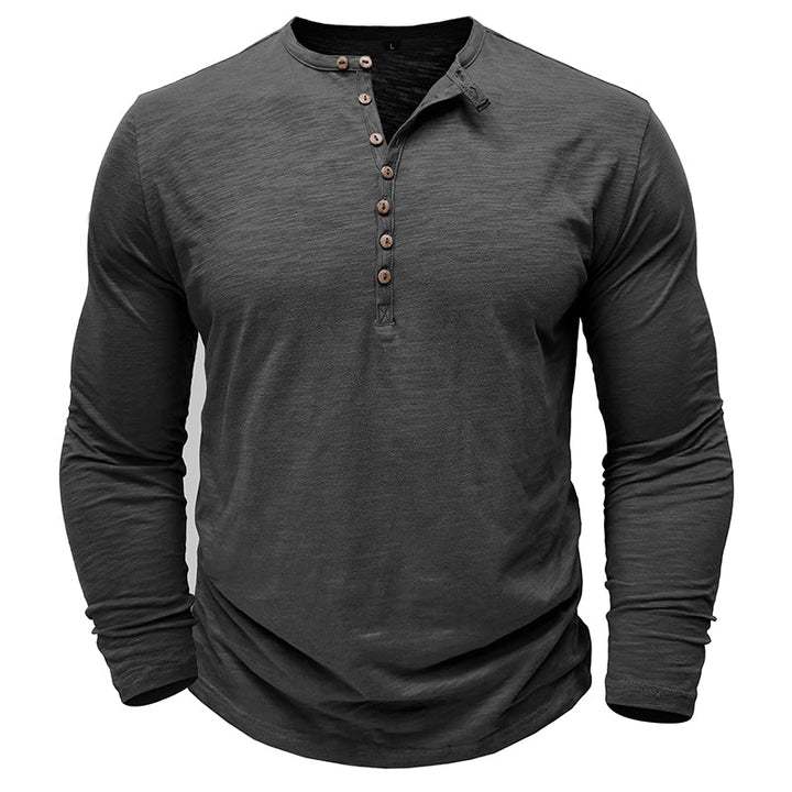 Justin | Men's Long-Sleeve Henley Shirt