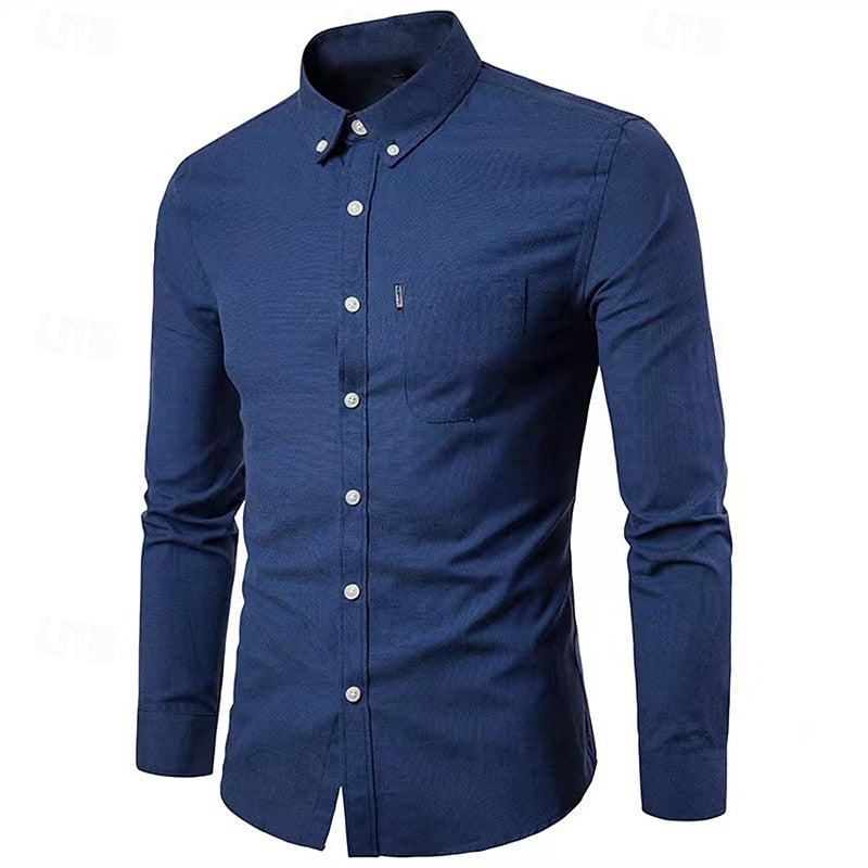 James | Men's Casual Button-Down Shirt with Chest Pocket