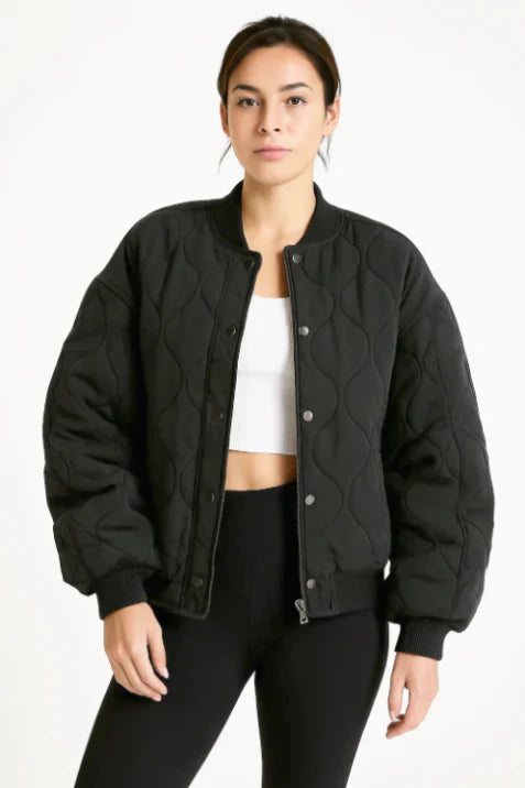 Samantha | Women’s Quilted Casual Winter Bomber Jacket