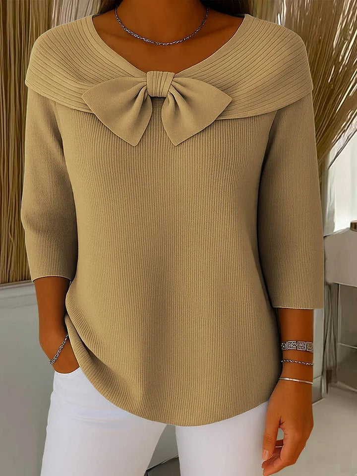 Seraphine | Soft Bow Knit Sweater