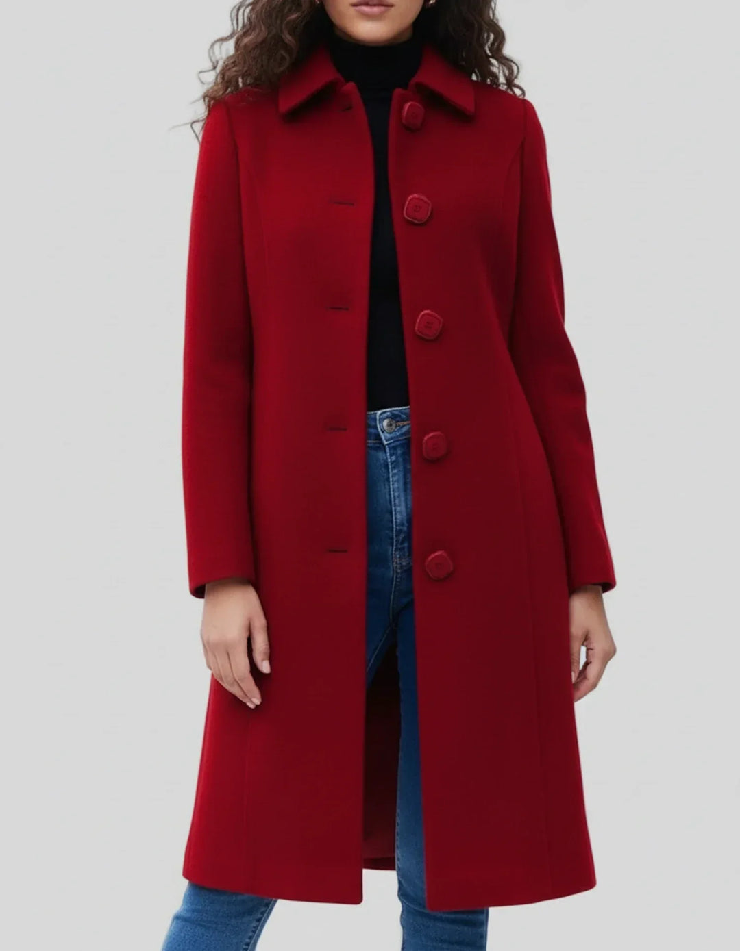 Lauren | Women’s Long Button Front Winter Coat