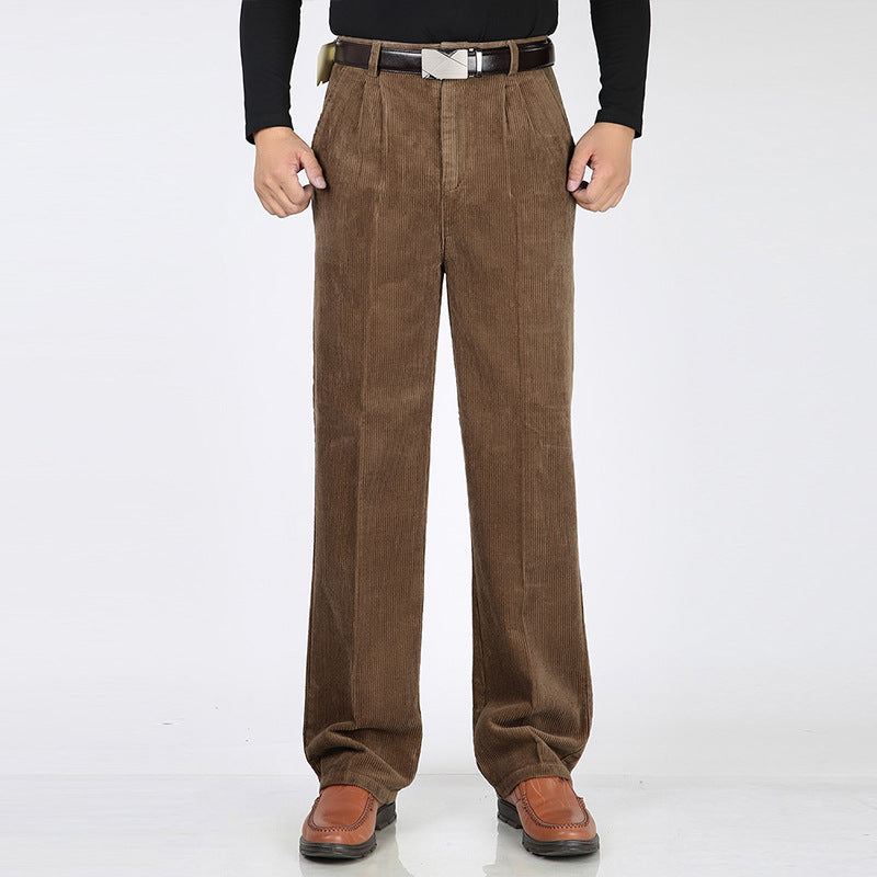 Brandon | Men's Casual High-Waist Pleated Pants
