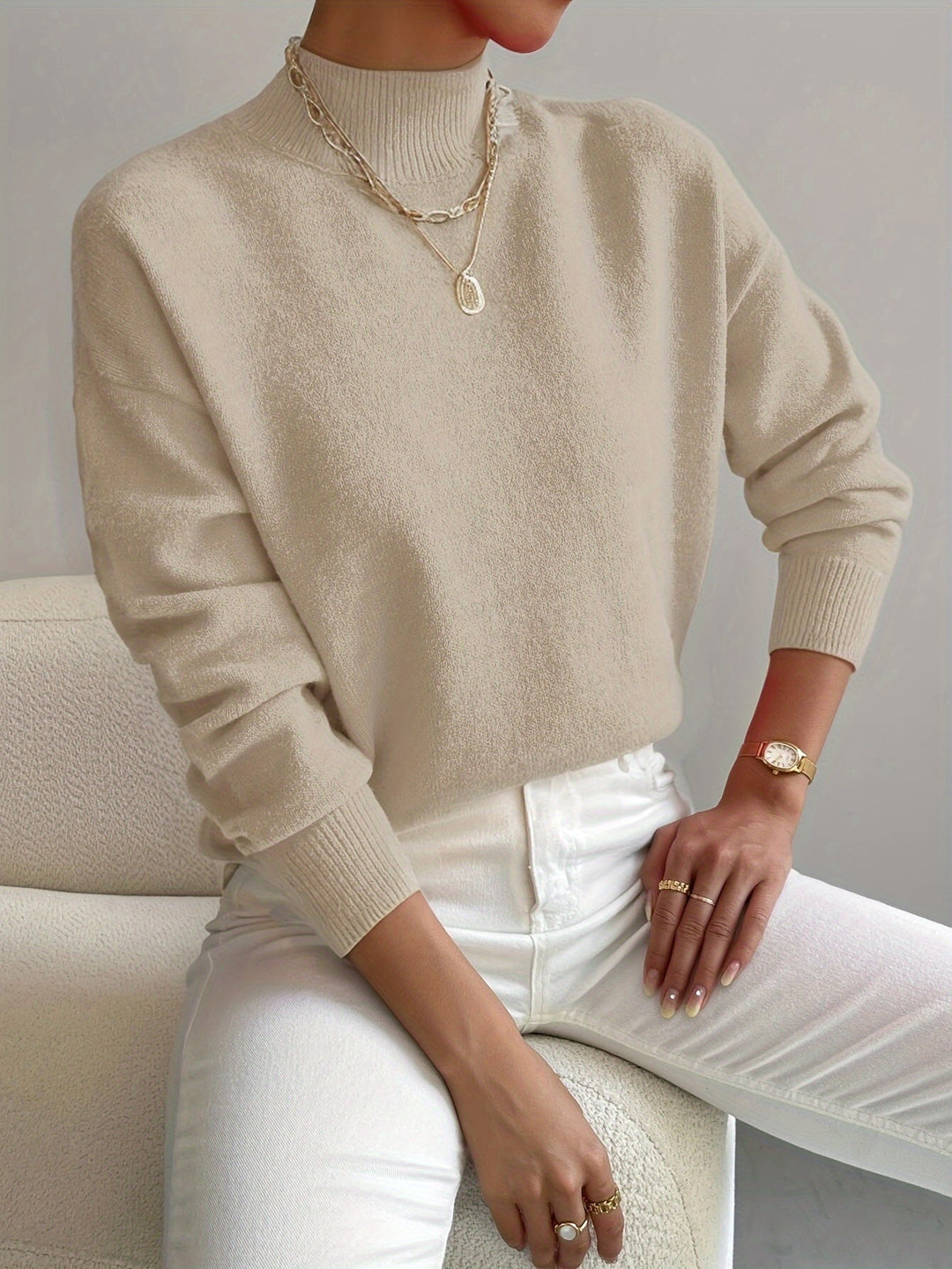 Arden | Soft Knit High-Collar Sweater