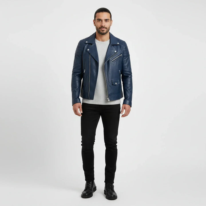 Jeremiah | Winter Zip Up Men Leather jacket