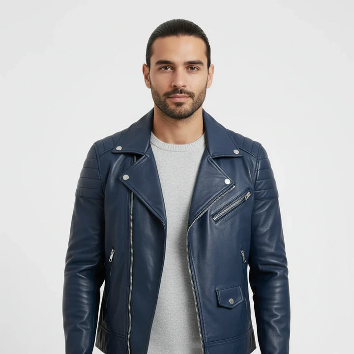 Jeremiah | Winter Zip Up Men Leather jacket