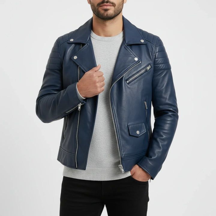 Jeremiah | Winter Zip Up Men Leather jacket
