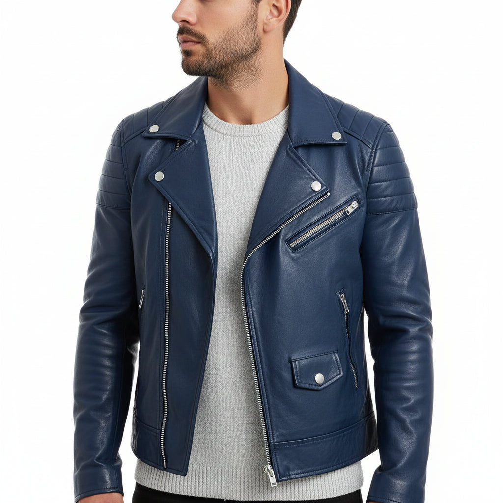 Jeremiah | Winter Zip Up Men Leather jacket