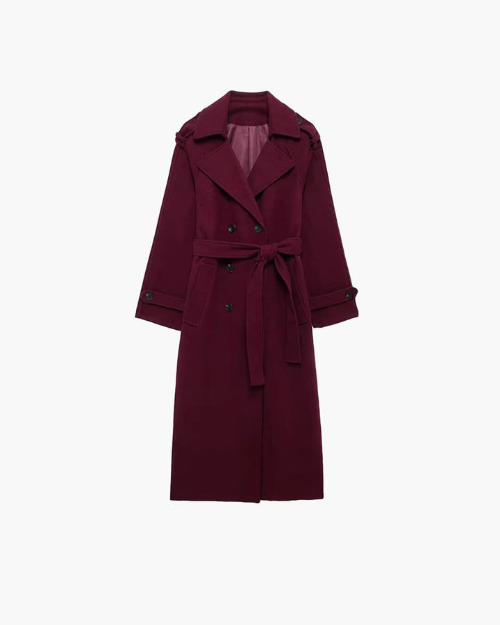 Clara | Winter Long Trench Wool Coat