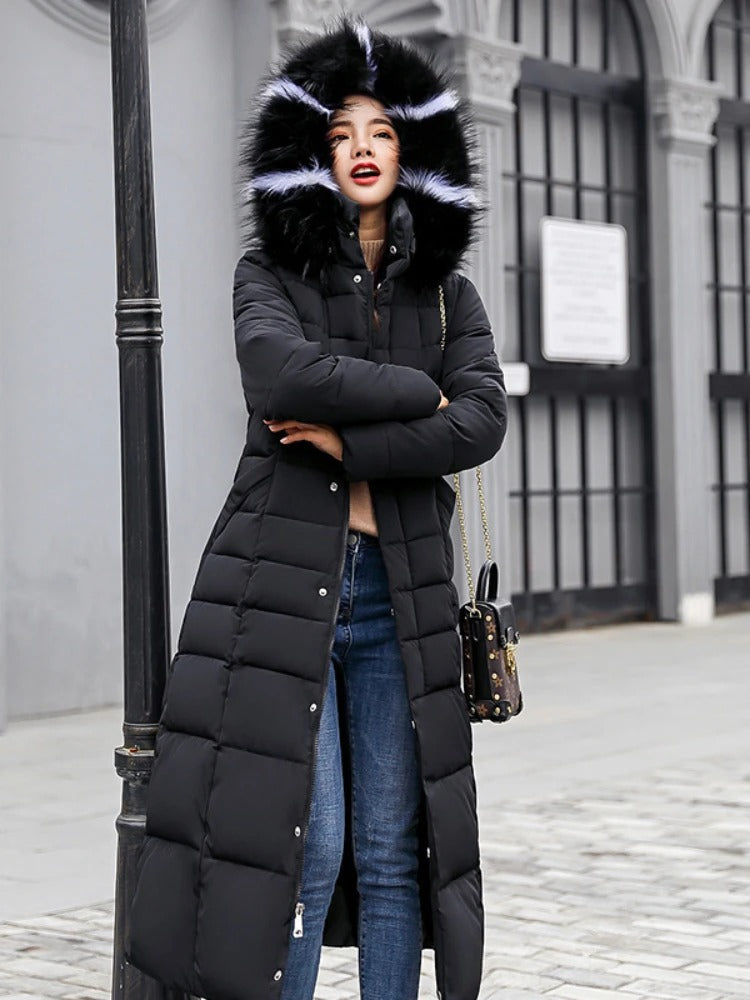 Grace | Women’s Belted Long Winter Puffer Coat
