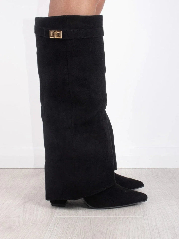 Daisy | Women's Winter Zip-Up Slouchy High Heel Boots